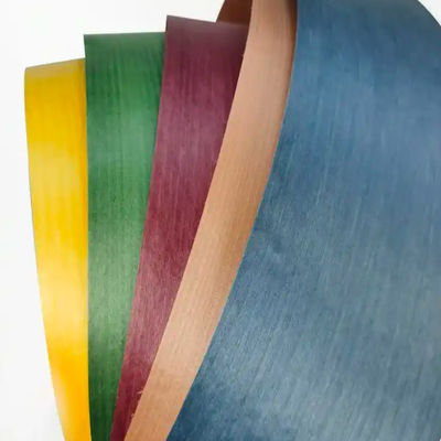 Colorful Natural Dyed Wood Veneer FSC Certification 0.6mm Fireproof