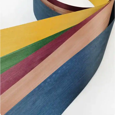 Colorful Natural Dyed Wood Veneer FSC Certification 0.6mm Fireproof