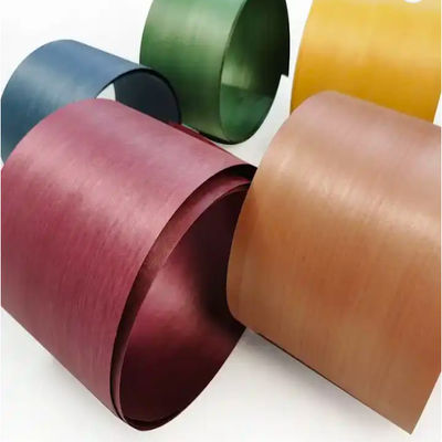 Colorful Natural Dyed Wood Veneer FSC Certification 0.6mm Fireproof