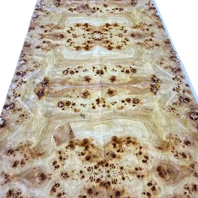 Smooth Paper Back Veneer , Kraft Poplar Burl Veneer Wood Sheets For Round Table